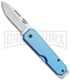 Bear & Son 110 Blue Slip Joint Pocket Knife - Satin Plain
